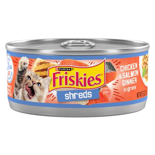 Friskies Savory Shreds Chicken and Salmon Wet Cat Food