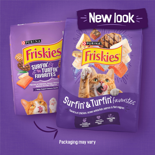 Purina Friskies Cat Food Surfin and Turfin Favorites Dry Cat Food