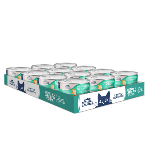 Natural Balance Limited Ingredient Wet Cat Food, Chicken & Green Pea Pate Recipe