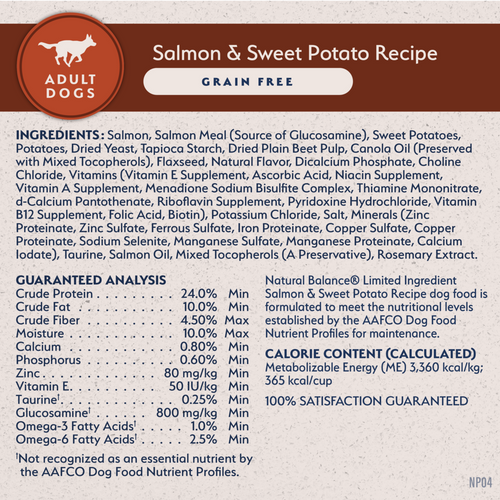 Natural Balance Limited Ingredient Grain Free Dry Dog Food, Salmon & Sweet Potato Recipe