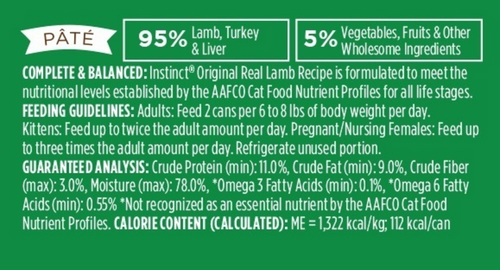 Instinct Grain Free Lamb Wet Cat Food