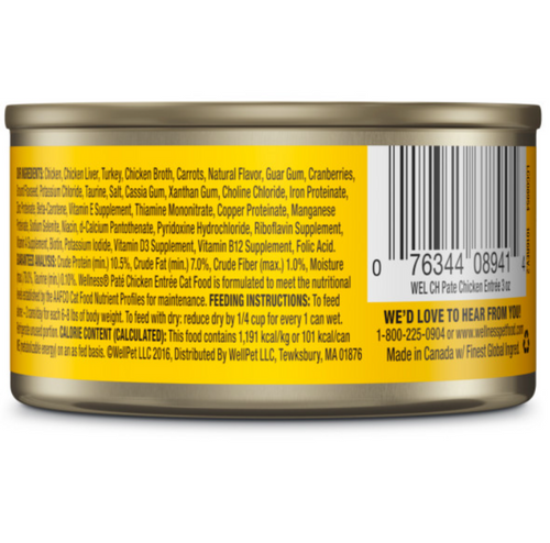 Wellness Complete Health Pate Chicken Entree Wet Cat Food