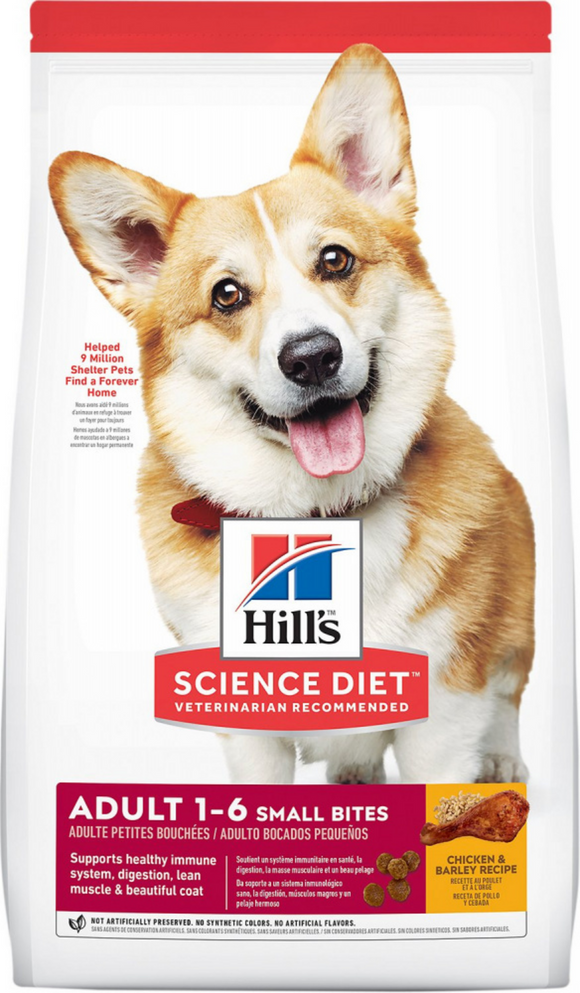 Hill's Science Diet Adult SM Bites Chicken & Barley Recipe Dry Dog Food