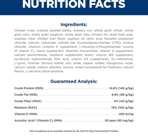 Hill's Science Diet Adult 7+ Chicken, Rice, and Barley Recipe Dry Dog Food