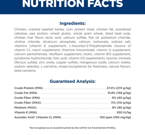 Hill's Science Diet Adult 7+ Hairball Control Chicken Recipe Dry Cat Food
