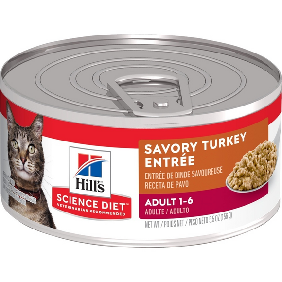 Hill's Science Diet Adult Savory Turkey Entree Canned Cat Food