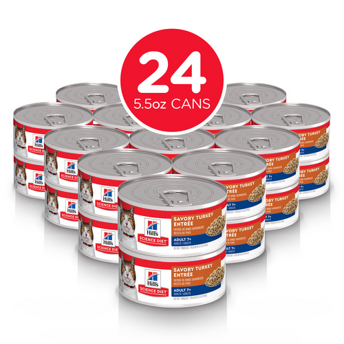 Hill's Science Diet Adult 7+ Savory Turkey Entree Canned Cat Food