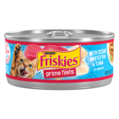 Friskies Prime Fillets with Ocean Whitefish and Tuna in Sauce Canned Cat Food