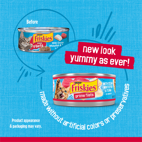 Friskies Prime Fillets Ocean Whitefish and Tuna in Sauce Wet Cat Food