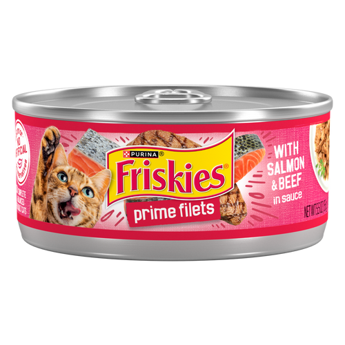 Friskies Prime Filets with Salmon & Beef in Sauce Canned Cat Food