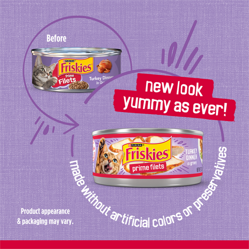 Friskies Prime Filets Turkey Dinner in Gravy Wet Cat Food