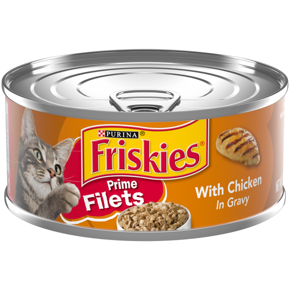 Friskies Prime Filets With Chicken In Gravy Canned Cat Food