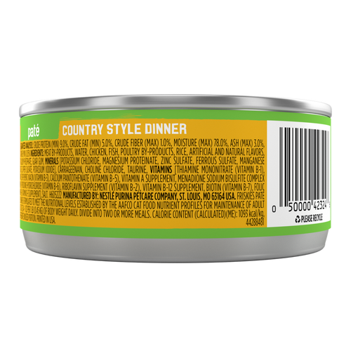 Friskies Pate Country Style Dinner Canned Cat Food