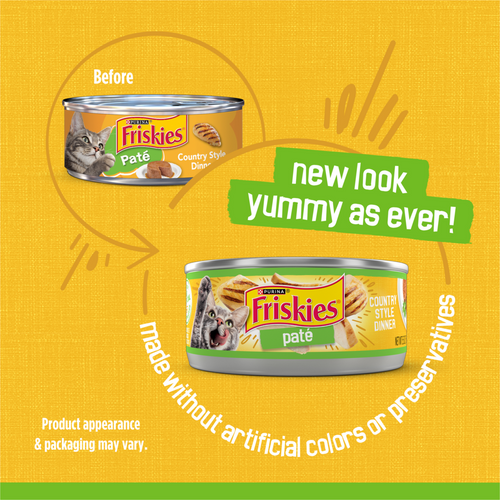 Friskies Pate Country Style Dinner Canned Cat Food