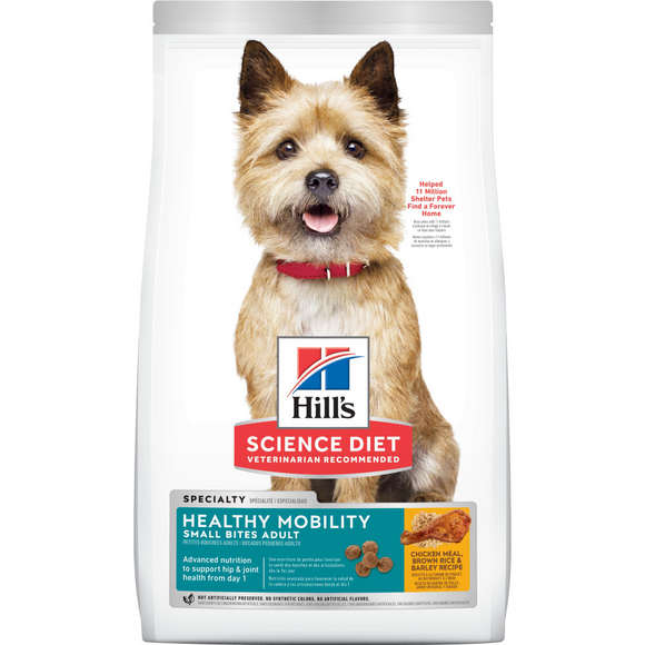 Hill's Science Diet Adult Healthy Mobility SM Bites Chicken Meal, Brown Rice & Barley Recipe Dry Dog Food