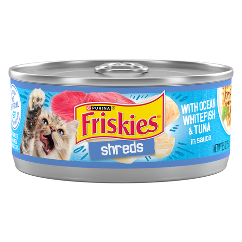Purina Friskies Savory Shreds Ocean Whitefish and Tuna Wet Cat Food