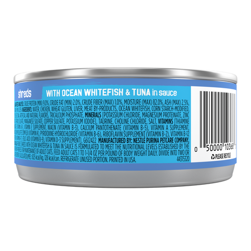 Friskies Savory Shreds Ocean Whitefish and Tuna Wet Cat Food