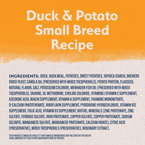 Natural Balance Limited Ingredient Reserve Grain Free Dry Dog Food for Small Breeds, Duck & Potato Recipe