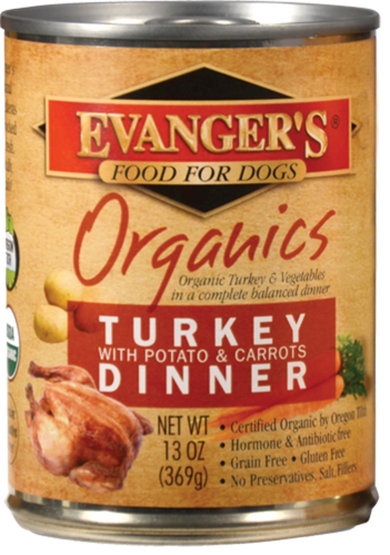 Evangers 100% Organic Turkey with Potato And Carrots Canned Dog Food