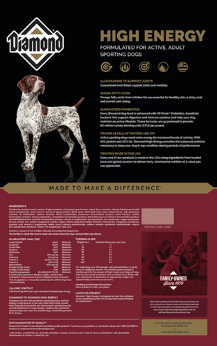 Diamond High Energy Sport Dry Dog Food