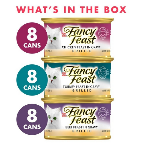 Fancy Feast Grilled Poultry and Beef Feast Variety Pack Canned Cat Food