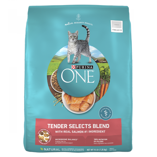 One Tender Selects Blend Real Salmon Dry Cat Food
