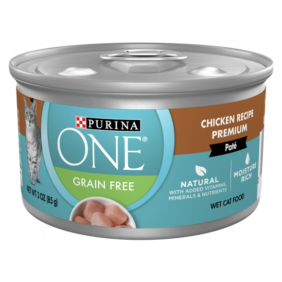 Purina ONE Grain Free Pate Chicken Canned Cat Food