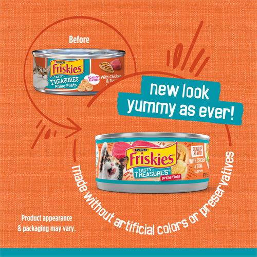 Friskies Tasty Treasures Gravy Chicken, Tuna & Scallop Wet Cat Food