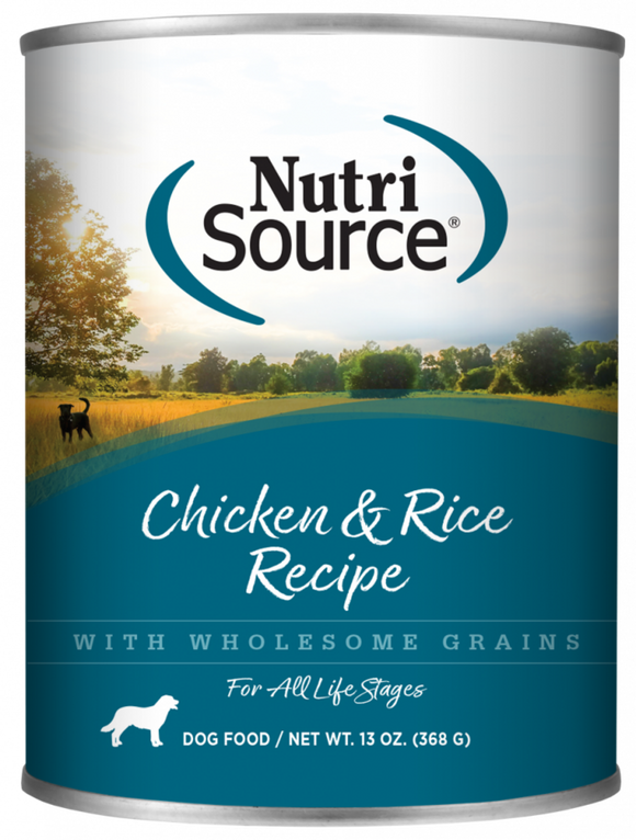 NutriSource Adult Chicken & Rice Canned Dog Food