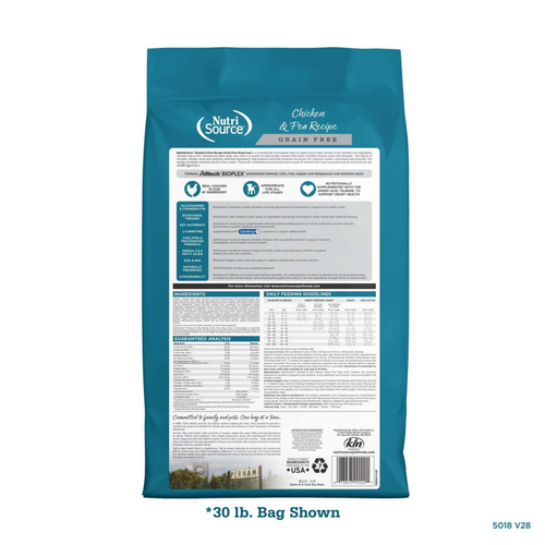 NutriSource Grain Free Chicken & Pea Dry Dog Food