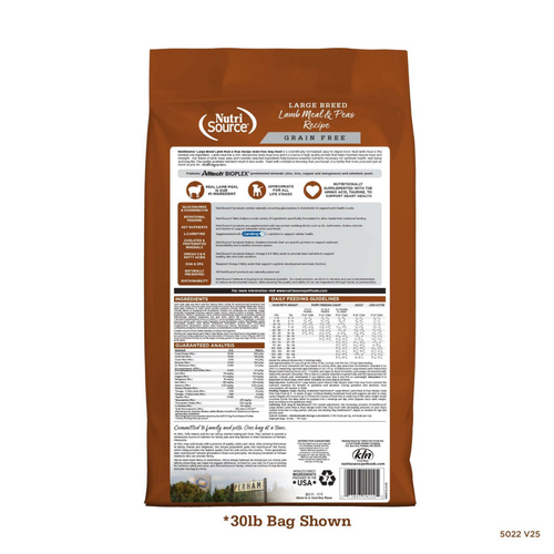 NutriSource Grain Free Large Breed Lamb Dry Dog Food