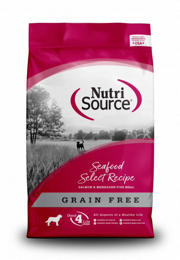 NutriSource Grain Free Seafood Select with Salmon Dry Dog Food