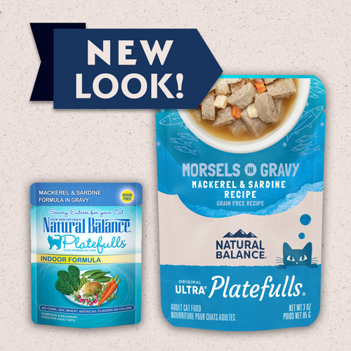 Natural Balance Original Ultra Platefulls Wet Cat Food, Mackerel & Sardine Morsels in Gravy Recipe