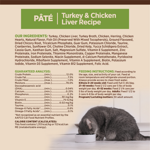 Wellness CORE Grain Free Natural Kitten Health Turkey and Chicken Smooth Pate Canned Cat Food