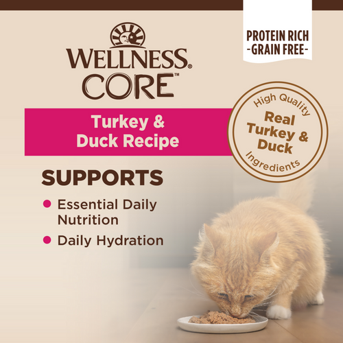 Wellness CORE Natural Grain Free Turkey and Duck Pate Wet Canned Cat Food