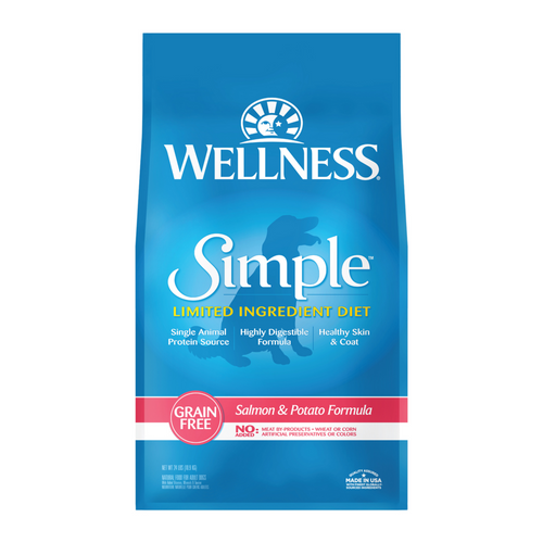 Wellness Simple Grain Free Natural Limited Ingredient Diet Salmon and Potato Recipe Dry Dog Food