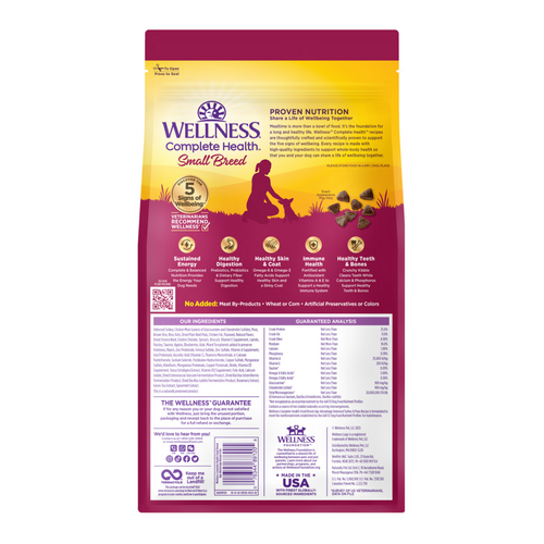 Wellness Complete Health Natural Small Breed Senior Health Recipe Dry Dog Food