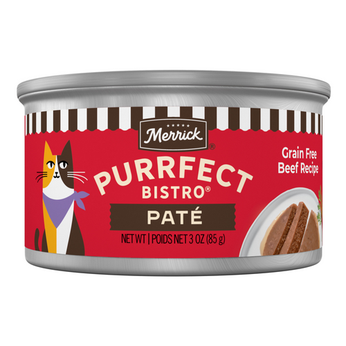 Merrick Purrfect Bistro Grain Free Beef Pate Adult Wet Cat Food