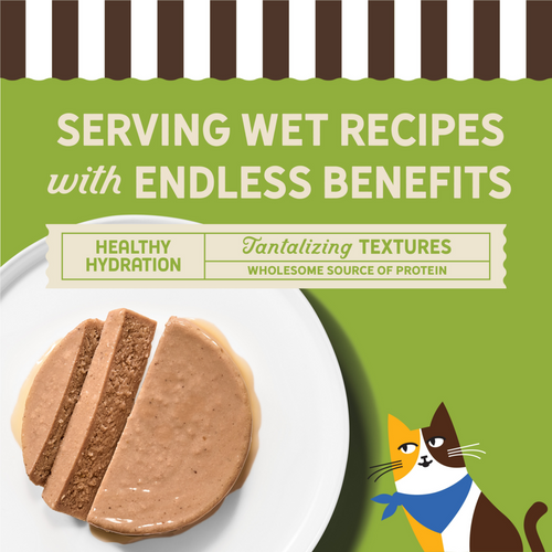 Merrick Purrfect Bistro Grain Free Premium Soft Canned Pate Adult Wet Cat Food, High Protein Turkey Recipe