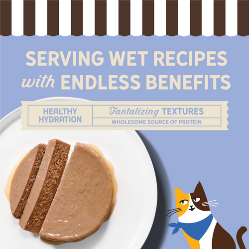 Merrick Purrfect Bistro Grain Free Premium Soft Canned Pate Adult Wet Cat Food, High Protein Tuna Recipe