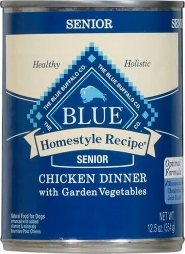 Blue Buffalo Homestyle Recipe Senior Chicken Dinner with Garden Vegetables Canned Dog Food