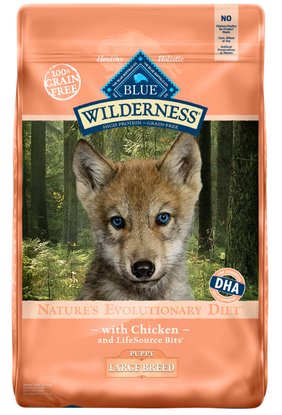 Blue Buffalo Wilderness Large Breed Puppy Grain-Free Chicken Recipe Dry Dog Food