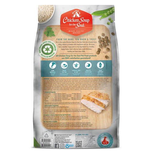 Chicken Soup ForThe Soul Large Breed Adult Recipe with Chicken, Turkey & Brown Rice Dry Dog Food