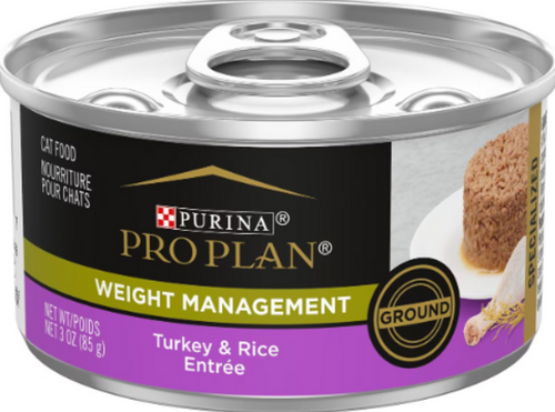 Purina Pro Plan Focus Adult Weight Management Turkey & Rice Entree Ground Canned Cat Food