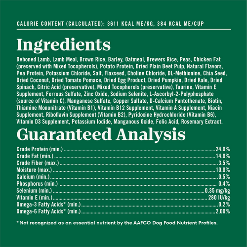 Nutro Wholesome Essentials Small Bites Adult Pasture-Fed Lamb & Rice Dry Dog Food