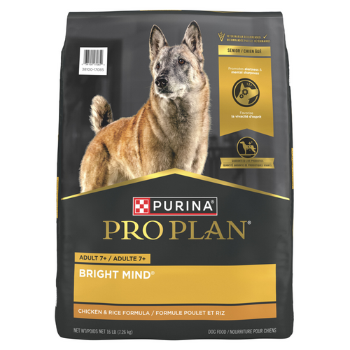 Purina Pro Plan Bright Mind Chicken and Rice Senior 7+ Dry Dog Food