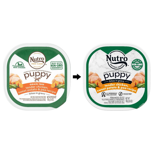 Nutro Puppy Tender Chicken & Rice Recipe Cuts In Gravy Dog Food Trays