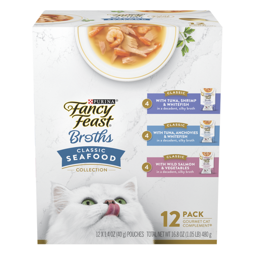 Fancy Feast Classic Broths Variety Pack Wet Cat Food