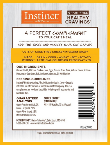 Instinct Healthy Cravings Grain Free Chicken Wet Cat Food Topper