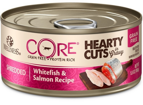 Wellness CORE Natural Grain Free Hearty Cuts White Fish and Salmon Canned Cat Food